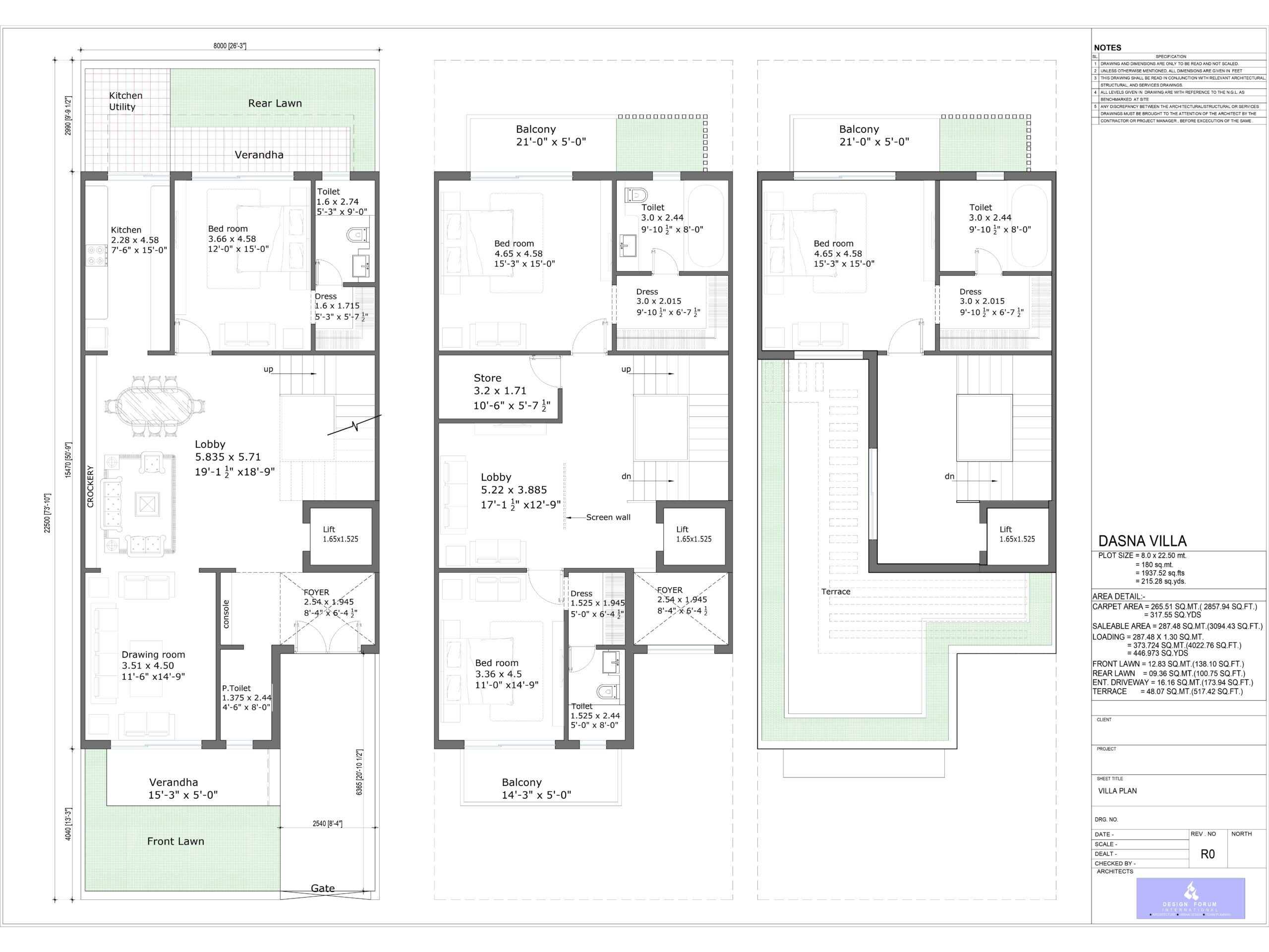 Villa Layout (8 mtr X 22.5 mtr)_page-0001